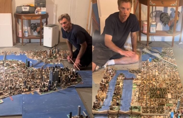 Caminhoneiro passa 20 anos construindo Nova York em miniatura e ganha exposição