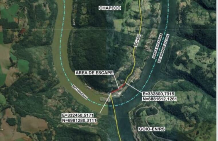 Chapecó terá área de escape de 455 m na SC-480; obra custa R$ 7,4 mi